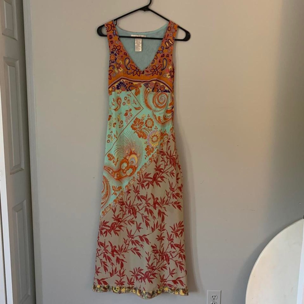 Gorgeous vintage Free People patchwork long slip dress 🌼